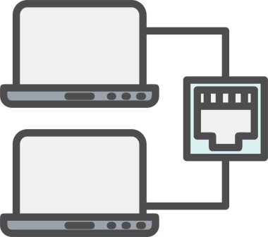 Lan Vektör Simgesi Tasarımı