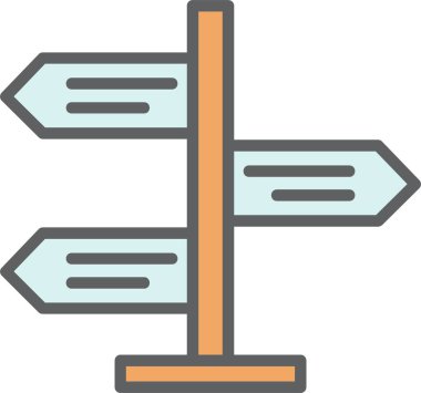 Sokak İşareti Vektör Simgesi Tasarımı