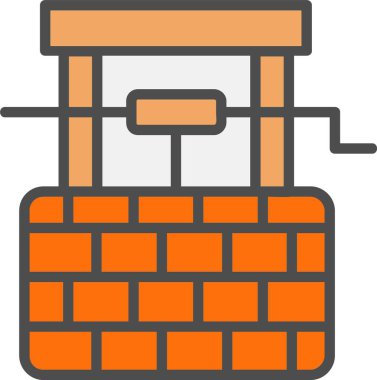 Water Well Vector Icon Design