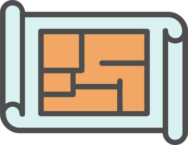 Floor Plan Vector Icon Design