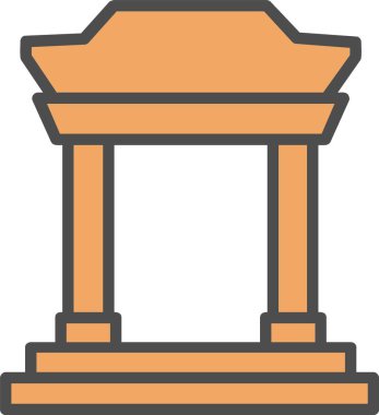 Çin Mahallesi Vektör Simgesi Tasarımı