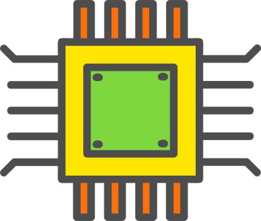 Microchip Vector Icon Design