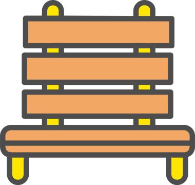 Bench Vektör Simgesi Tasarımı