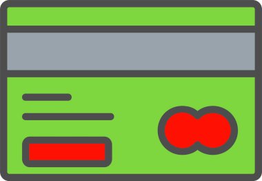 Kredi kartı vektör simgesi tasarımı