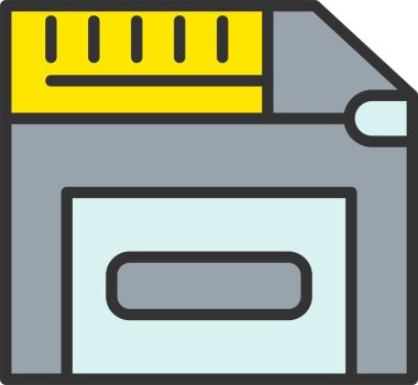 Disket Sürücü Vektör Simgesi Tasarımı