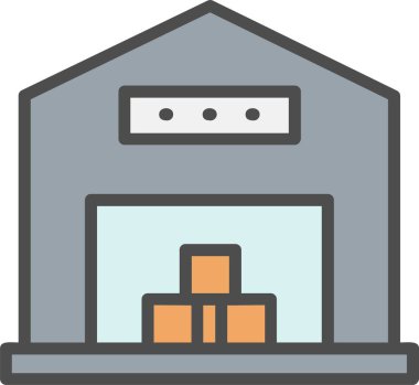 Warehouse Vector Icon Design