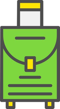 Seyahat Torbası Vektör Simgesi Tasarımı