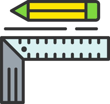 Angle Ruler Vector Icon Design