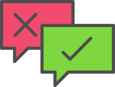 Tartışma Vektörü Simgesi Tasarımı