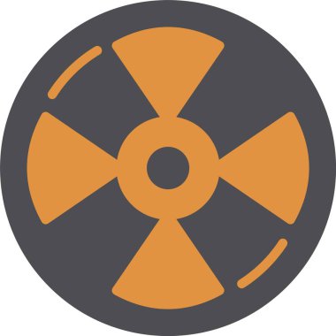 Radyasyon İşareti Vektör Simgesi Tasarımı