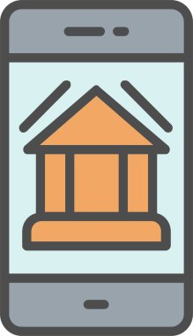 Çevrimiçi Bankacılık Vektör Simgesi Tasarımı