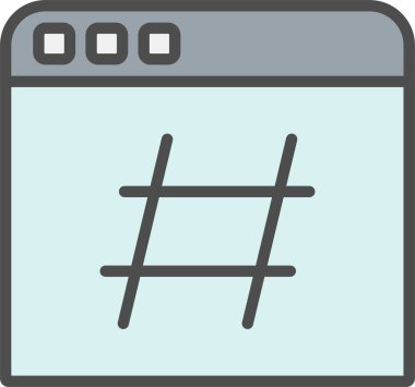 Hashtag Vector Icon Design