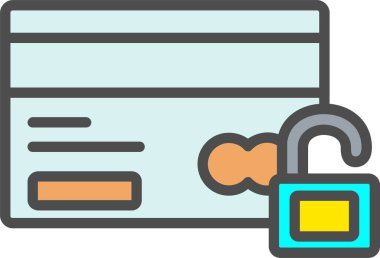 Card Unlock Vector Icon Design