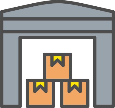 Warehouse Vector Icon Design