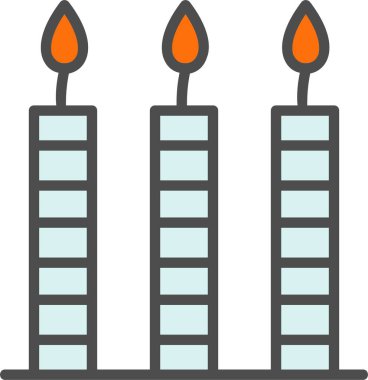 Doğum günü mumları Vektör Simgesi Tasarımı