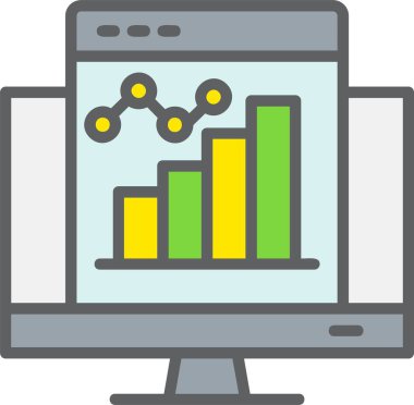 Çevrimiçi Grafik Vektörü Simgesi Tasarımı