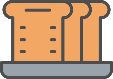 Düz Ekmek Vektörü Simgesi Tasarımı