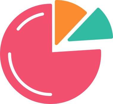 Pie Chart Vector Icon Design