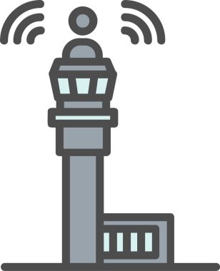 Control Tower Vector Icon Design
