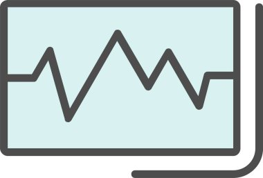 Ecg Reading  Vector Icon Design