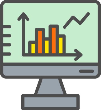 İstatistik Vektör Simgesi Tasarımı