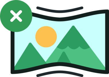 Fotoğraf Galerisi Vektör Simgesi Tasarımı Sil