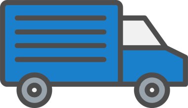 Delivery Truck Vector Icon Design