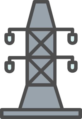 Electric Tower Vector Icon Design