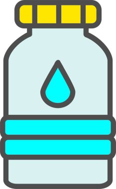 Water Bottle Vector Icon Design