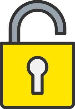 Vektör simgesi tasarım kilidini