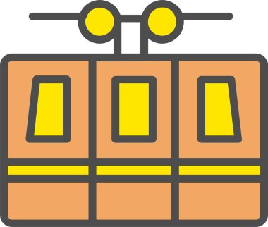 Cable Car Vector Icon Design