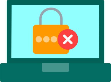 Wrong Password Vector Icon Design