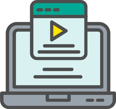 Ortam Vektör Satırı Vektör Simgesi Tasarımı