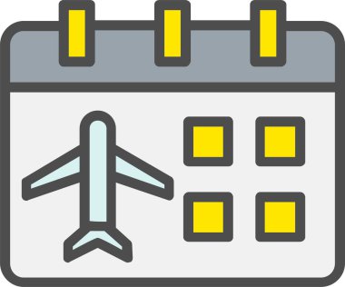 Flight Date Vector Icon Design