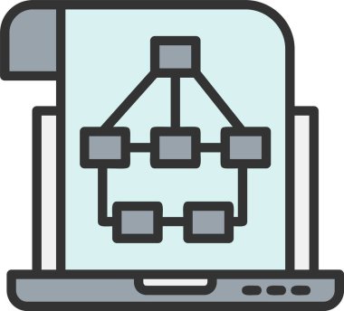 Veri Modelleme Vektör Simgesi Tasarımı