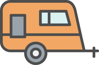 Karavan Vektör Simgesi Tasarımı