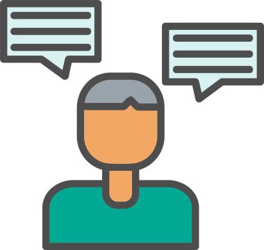 Konuşan Vektör Simgesi Tasarımı