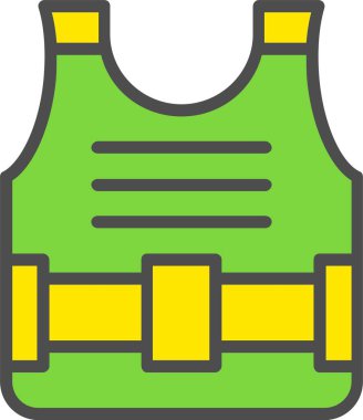 Bullet Proof Jacket Vector Icon Design