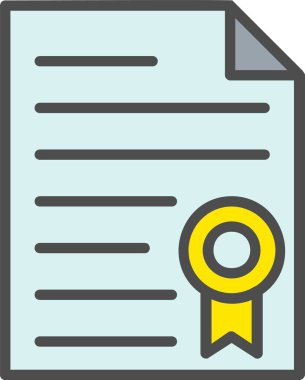Certificate Vector Icon Design