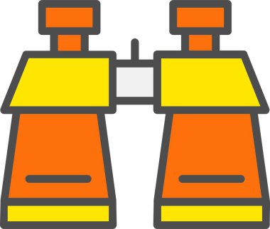Binoculars Vector Icon Design