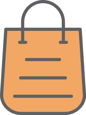 Alışveriş poşeti vektör simgesi tasarımı