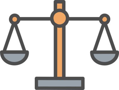 Justice Scale Vector Icon Design