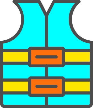 Life Vest Vector Icon Design