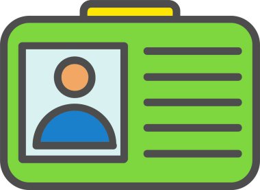 Id Card Vector Icon Design