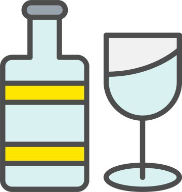 Wine Glass Vector Icon Design