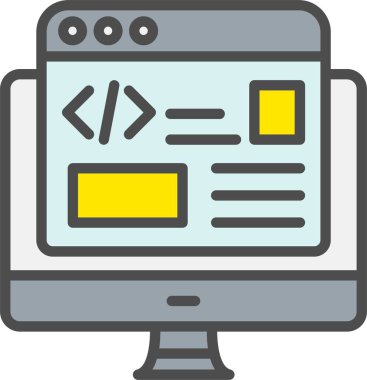 Back-end Developer Vector Icon Design