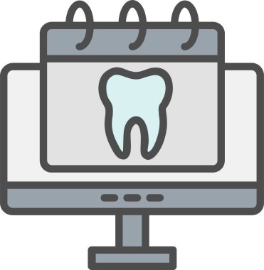 Çevrimiçi Randevu Vektörü Simgesi Tasarımı