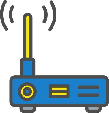 Wireless Router Vector Icon Design