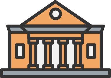 Müze Vektör Simgesi Tasarımı