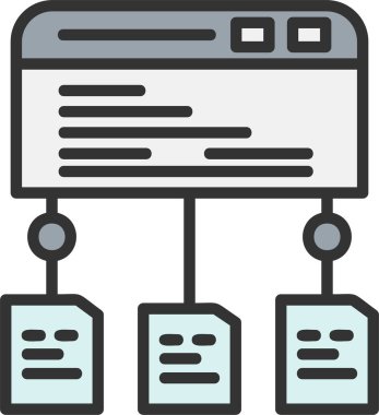 Veri Akımı Vektör Simgesi Tasarımı